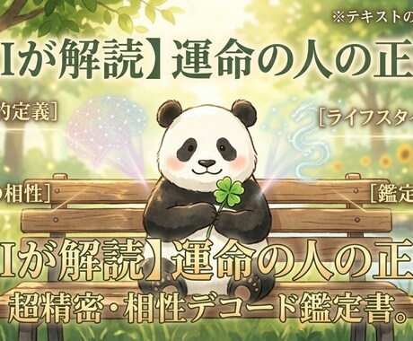 AIが導く運命の人の正体、相性デコード鑑定します 性格・宿命・波長から理想を特定。自分でも気づかない本質を解読 イメージ1