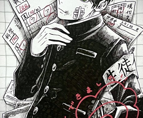 貴方のご要望に合わせたイラスト原画を提供します 【8月限定価格】アナログ原画を特別価格でお届けします イメージ1