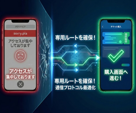 リセールのsorry.piaの回避方法を教えます ぴあリセール「混雑中」を回避して確実にアクセスする秘策 イメージ1