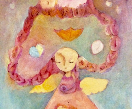 お母さんと赤ちゃんの繋がりを絵にします 可愛いアートが欲しい妊活中の女性や妊婦さん・ママさんへ♡ イメージ1