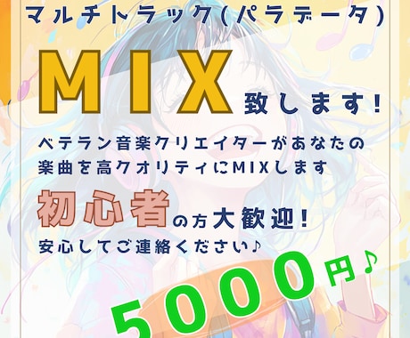 お手頃価格でパラミックス・マスタリングを致します まずはお気軽にご相談を！丁寧なサポートを心がけております♪ イメージ1
