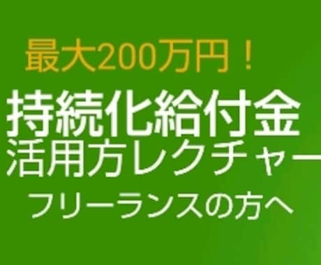 個人事業主必見！コロナで休業×減収☆給付金あります ココナラでトップクラスの相談件数！持続化給付金の解説をします イメージ1