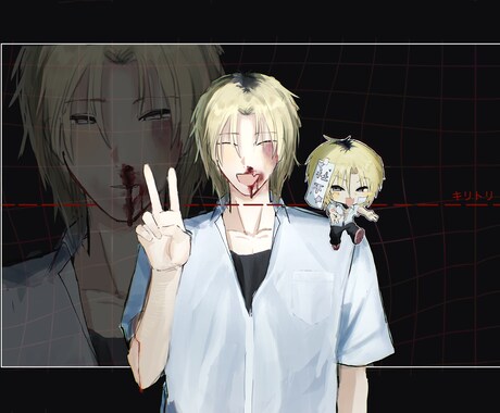 漫画 キャラデザ 一枚絵(サムネ絵)制作いたします 不穏な空気感のダークコメディを得意としています。 イメージ2