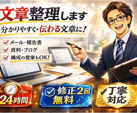 文章・メモを分かりやすく整理しますます 読みやすく伝わる文章に整えます イメージ1