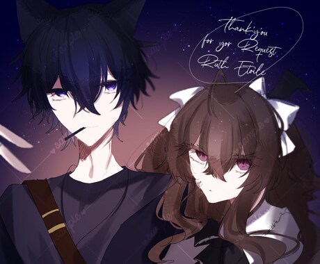 スピード納可、立ち絵、一枚絵等イラスト作成致します あなたのためのイラストをすぐお手元へ イメージ2