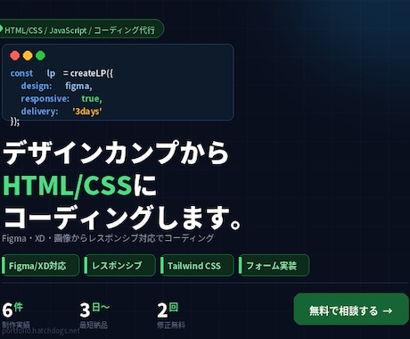 デザインカンプからHTMLコーディングします