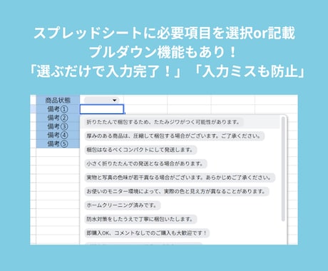 フリマサイト出品の手間を減らします 【初心者OK】簡単コピペ出品！フリマ商品説明文テンプレート イメージ2
