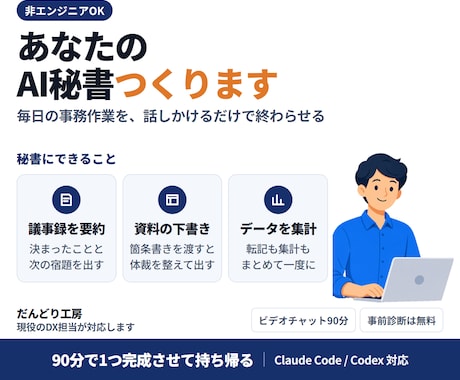 Claude CodeであなたのAI秘書を作ります 毎日の事務作業を、話しかけるだけで終わらせる イメージ1