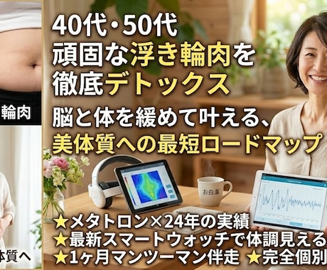 もう痩せない方へ代謝を戻すデトックス相談しますます 24年のプロが脳と体を緩めて理想の美体質へ導きます イメージ1