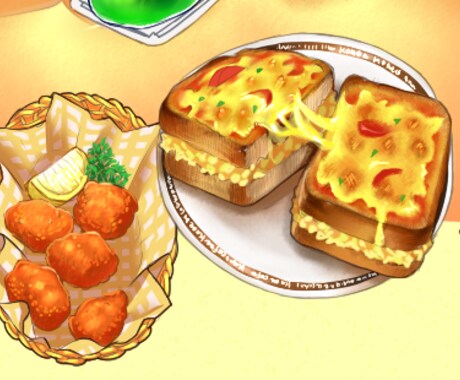 見た人に飯テロ！？美味しそうなイラスト制作します 味やにおい、温かさが伝わるイラストを低価格で仕上げます イメージ2