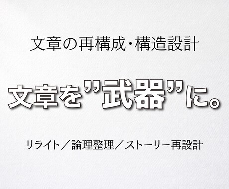 文章を再構築し、伝わる形に編集します 思考整理・プロフィール・コンセプト文章の再設計に対応 イメージ1