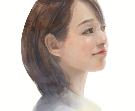リアル寄りで雰囲気あるSNSアイコン描きます 落ち着いた色味で自然な魅力を引き出します イメージ1