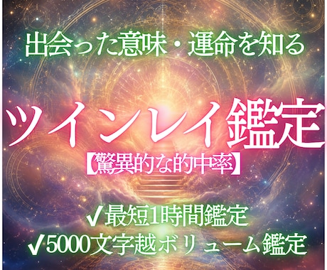 魂の霊視でわかる　ツインレイ鑑定します あなたの運命の相手は本当にツインレイ？ソウルメイト？ イメージ1