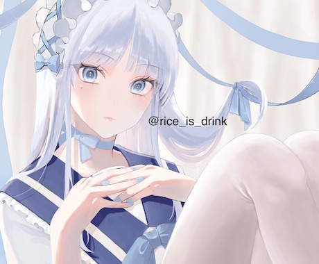 可愛い1枚絵を描きます スマホの待ち受けやホーム画面、SNSのアイコンにぜひどうぞ！ イメージ1