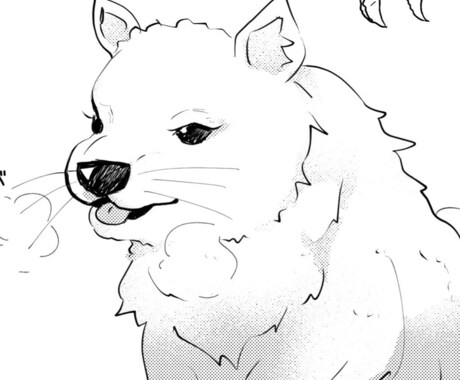 ご家族である動物(種類問わず)のイラストを描きます ご家族の動物ちゃんをコミック風にしてモノクロ絵にします。 イメージ2