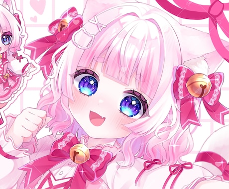 キラキラ透明感のある可愛らしいイラストを作成します イメージ1
