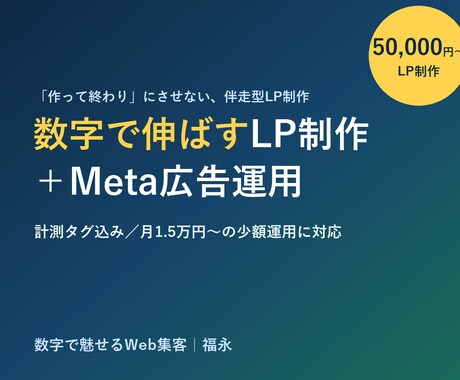 数字で伸ばすLP制作＋Meta広告運用代行をします イメージ1