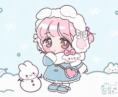 かわいいミニキャラ描きます 用途に合わせて描かせていただきます!! イメージ1