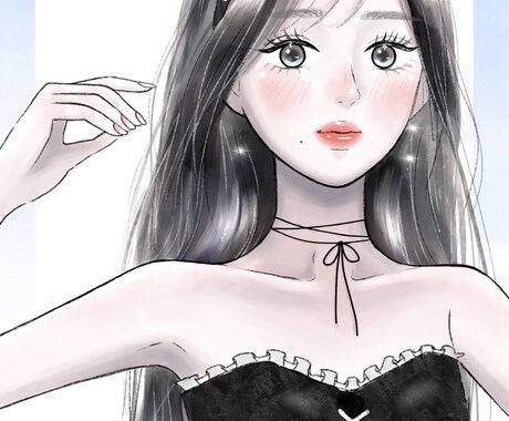 SNSアイコン|やさしい雰囲気のイラスト描きます 美容系、配信者さんなどのアイコンやサムネにおすすめです！ イメージ2