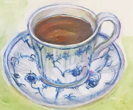 絵の具でドリンク描きます アナログで表現するあたたかいタッチ イメージ1