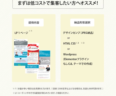 LPデザイン＋HTML/CSS制作します 15,000円でLPデザイン＋HTML/CSS イメージ2