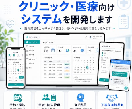 クリニック・医療向けシステムを開発します イメージ1