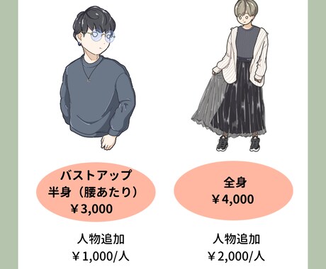 商用OK！癖があるシンプルかわいいイラスト描きます アイコン、挿絵、似顔絵！柔らかくポップな雰囲気で使いやすい◎ イメージ2