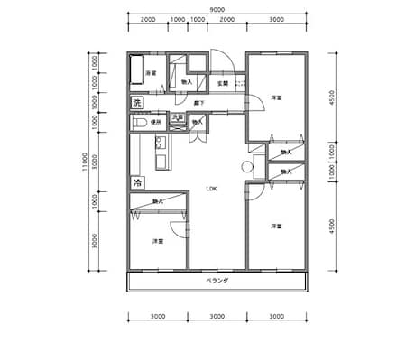 手書き図面、スケッチ、PDFからトレースします ベクターワークスを使って作図します。 イメージ2