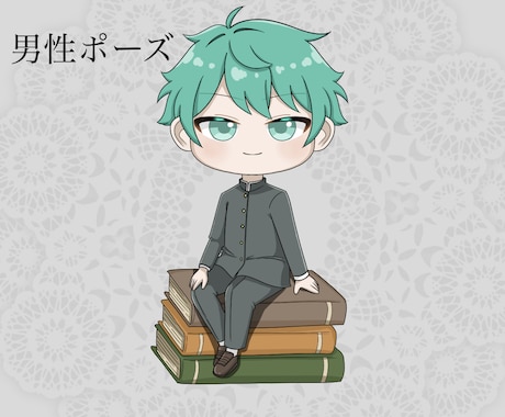量産！本に座るSDキャラを作成します 配信者の方へ！SNSのアイコンや投稿用画像に！ イメージ2