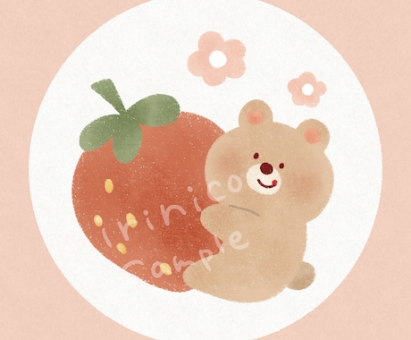 絵本のような優しい手描きイラストを描きます 主線なし｜SNSアイコン、グッズ、挿絵に♪ イメージ2