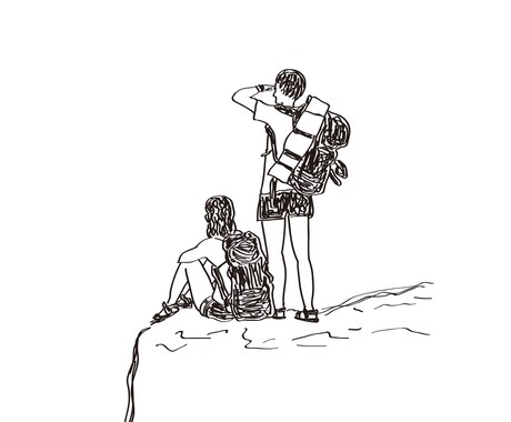 おしゃれファッション誌風の似顔絵イラストを描きます SNSで思わず目に止まるお洒落シンプルなイラストを描きます！ イメージ2