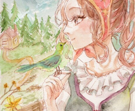 アナログの水彩画でなんでも描きます アナログの水彩画でリアルからキャラまでなんでもお描きします！ イメージ2