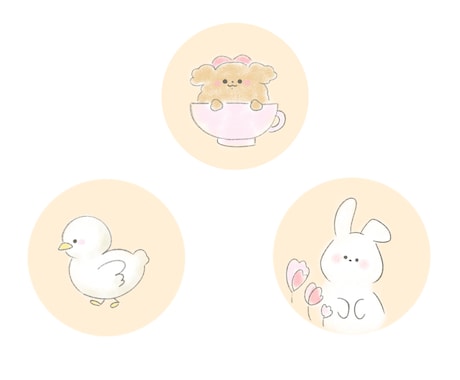 SNSアイコン作成します 可愛いタッチのゆるふわイラスト イメージ2