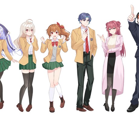 3名様限定！特別価格で女の子の立ち絵を描きます 表情差分込み！透明感のある可愛い女の子の立ち絵を描きます！ イメージ2