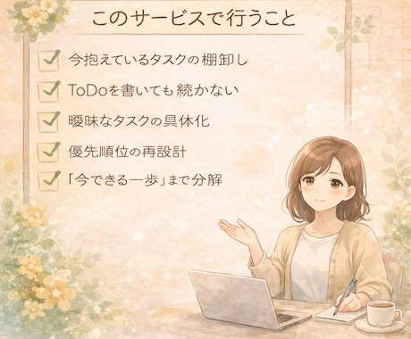 散らかったでこぼこ思考を一緒に整理します 分かっているのに出来ない、何をしたらいいか分からない方へ イメージ1