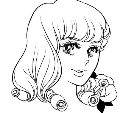 昭和レトロな少女漫画風アイコンを制作します イメージ1