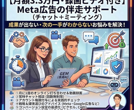 広告伴走サポート（チャット＋ミーティング）します Instagram、Facebookの広告改善サポート イメージ1