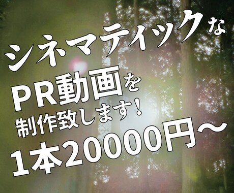 シネマライクなPR動画受け付けます 映画のような、おしゃれで、エモいPR動画作りませんか？ イメージ1