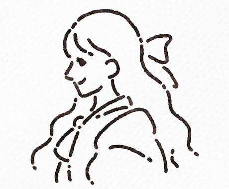 3月限定価格！やさしい線画似顔絵を手描きします イメージ1