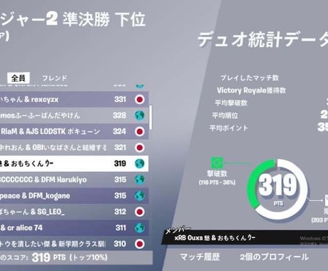 アジア9位のプロがフォートナイトを楽しく教えます 初心者～上級者まで大歓迎！楽しく学べるコーチングをします。 イメージ2