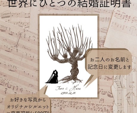 ハリーポッター風ウエディングツリー作ります ちょっと変わった木、暴れ柳をモチーフにした結婚証明書 イメージ2