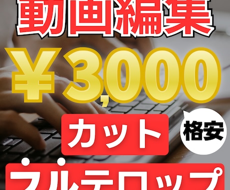 カット＆フルテロップ！視聴しやすい動画に編集します