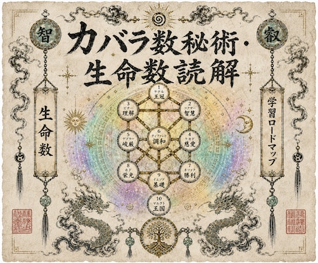 知識ゼロから学べるカバラ数秘術を7日で学べます 名前と誕生日から使命・本音・印象を読み分ける イメージ1