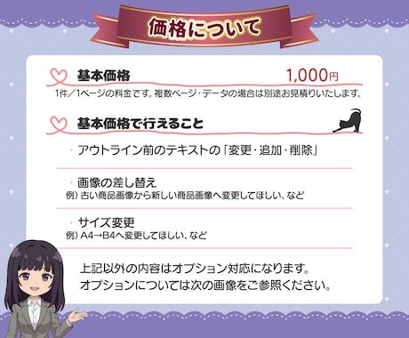 Ai・PDF・PSDのデータを修正いたします チラシやメニュー表、バナーなどの既存販促物の内容修正します！ イメージ2