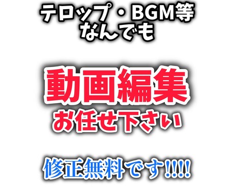 どんな依頼も対応致します 動画編集が苦手だけど、様々な動画を作りたい方へ！！ イメージ1