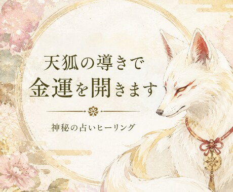 天狐の導きで金運を開きます あなたの未来に豊かさを招く、神秘の占いヒーリング イメージ1