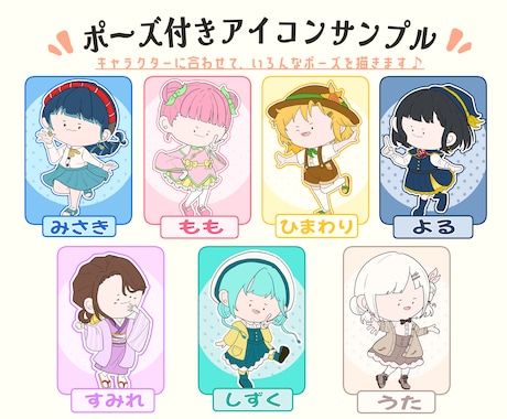 名前からアイコンに！ゆるキャラ制作します アイコンや配信に！あなただけのゆるかわキャラ イメージ2
