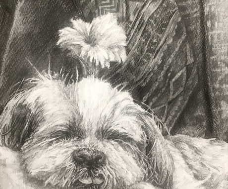 写真をもとに加工ではないリアルな似顔絵を描きます ★鉛筆と木炭のデッサン★高品質な原画をお届け★データのみも可 イメージ1