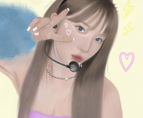 柔らかい色彩で透明感のある似顔絵描きます オシャレな空間にも馴染む華やかな絵を飾ってみませんか？ イメージ2