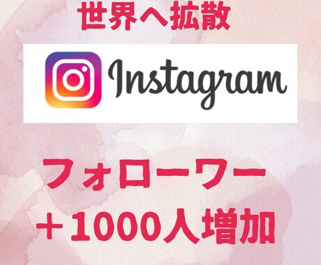Instagramフォロワー+1000人増やします Instagram全世界に拡散！1000人迄増える迄サポート イメージ2